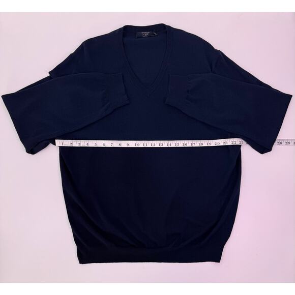 J.Crew 100% Merino Wool V-Neck Sweater Navy Blue Size XXL - Picture 5 of 7